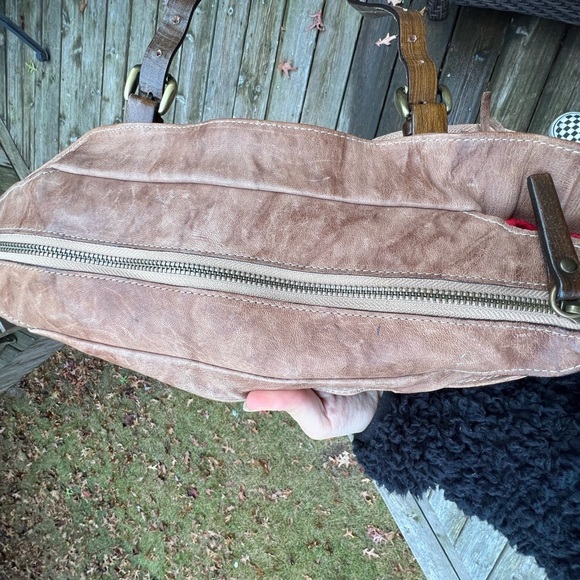 CAVALCANTI Leather Brown Fringe Boho Made in Italy Shoulder Bag - Picture 5 of 16